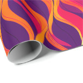 Papier d'emballage cadeau amusant et coloré (Coin rond)