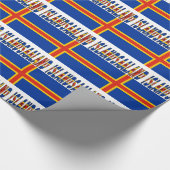 Papier d'emballage cadeau avec le drapeau des îles (Coin)
