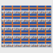 Papier d'emballage cadeau avec le drapeau des îles (Plat)