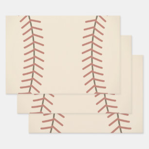 Papier d'emballage cadeau baseball vintage