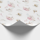 Papier d'emballage cadeau bébé aquarelle moderne (Coin)