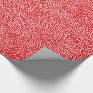 Papier d'emballage cadeau blanc rouge simple moder