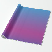 Papier d'emballage cadeau bleu violet rose ombre (Déroulé)