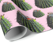 Papier d'emballage cadeau Cactus (Coin rond)