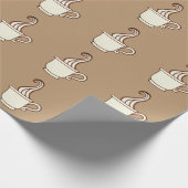 Papier d'emballage cadeau café classique (Coin)