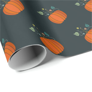 Papier d'emballage cadeau Citrouille d'Halloween