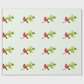Papier d'emballage cadeau classique oiseau chanteu (Plat)