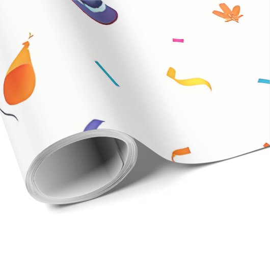 Papier d'emballage cadeau coloré (Coin rond)