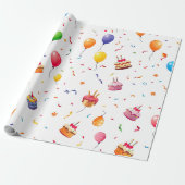 Papier d'emballage cadeau coloré (Déroulé)