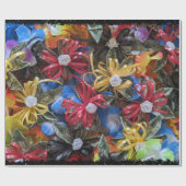 Papier d'emballage cadeau couleur argent lei desig (Plat)