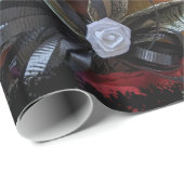 Papier d'emballage cadeau couleur argent lei desig (Coin rond)