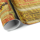 Papier d'emballage cadeau d'apothicaire de poison (Coin rond)