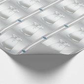 Papier d'emballage cadeau de baptême garçon (Coin)