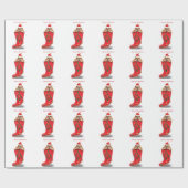 Papier d'emballage cadeau de bas de Noël de Zelda (Plat)