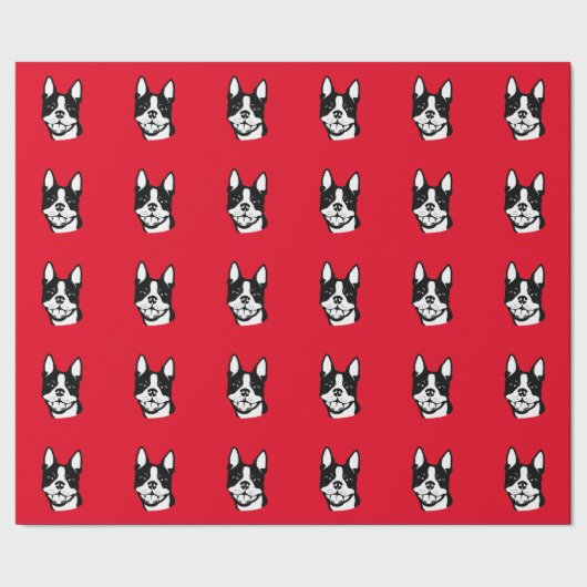 Papier d'emballage cadeau de Boston Terrier (Couture)