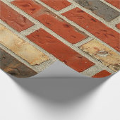 Papier d'emballage cadeau de briques rouges (Coin)