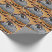 Papier d'emballage cadeau de cailles (Coin)