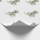 Papier d'emballage cadeau de chien de Terre-Neuve (Coin)