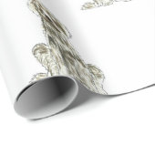 Papier d'emballage cadeau de chien de Terre-Neuve (Coin rond)