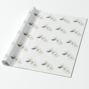 Papier d'emballage cadeau de fleurs de cornouiller