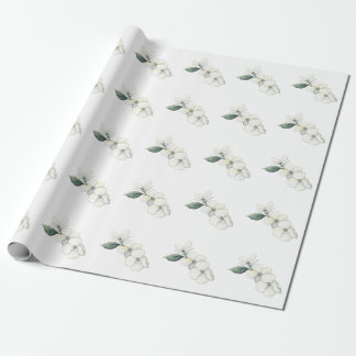 Papier d'emballage cadeau de fleurs de cornouiller