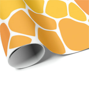 Papier d'emballage cadeau de girafe