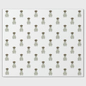 Papier d'emballage cadeau de griffon de pointage à (Plat)