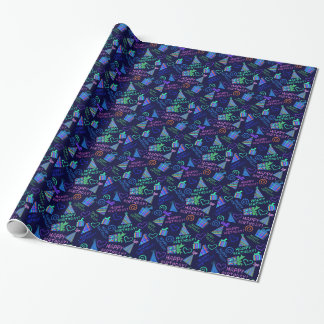 Papier d'emballage cadeau de joyeux anniversaire