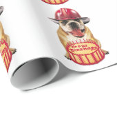 Papier d'emballage cadeau de joyeux anniversaire (Coin rond)