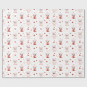 Papier d'emballage cadeau de la Saint-Valentin | D (Plat)
