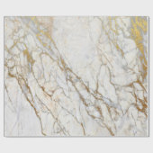 Papier d'emballage cadeau de marbre et d'or (Plat)