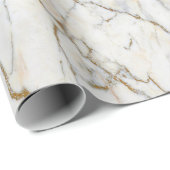 Papier d'emballage cadeau de marbre et d'or (Coin rond)