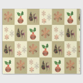 Papier d'emballage cadeau de Noël (Plat)