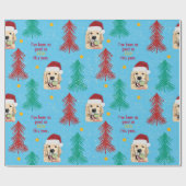 Papier d'emballage cadeau de Noël à thème chien (Plat)
