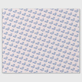 Papier d'emballage cadeau de Noël Bleu & Rose (Plat)