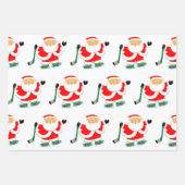 Papier d'emballage cadeau de Noël de hockey (Devant 2)