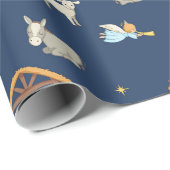 Papier d'emballage cadeau de Noël de nativité (Coin rond)