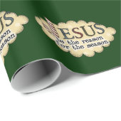 Papier d'emballage cadeau de Noël de saison de (Coin rond)