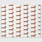 Papier d'emballage cadeau de Noël de teckel de (Plat)