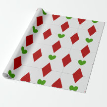 Papier d'emballage cadeau de Noël Diamant & Cœur