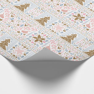 Papier d'emballage cadeau de Noël Pastel Pretty