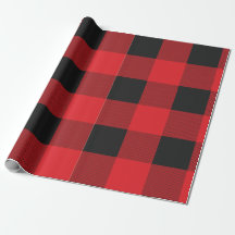 Papier d'emballage cadeau de plaid de Buffalo