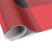 Papier d'emballage cadeau de plaid de Buffalo (Coin rond)