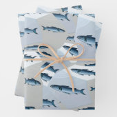 Papier d'emballage cadeau de poisson (En situation)