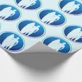 Papier d'emballage cadeau de surfer (Coin)
