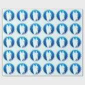 Papier d'emballage cadeau de surfer (Plat)