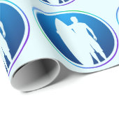 Papier d'emballage cadeau de surfer (Coin rond)
