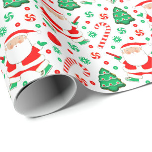 Papier d'emballage cadeau de vacances de golf sur