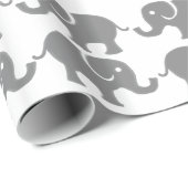 Papier d'emballage cadeau d'éléphant rose (Coin rond)