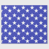 Papier d'emballage cadeau d'étoile de bleu et de (Plat)